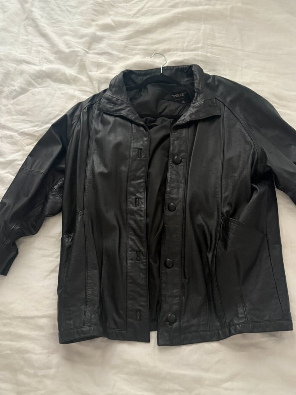 Pelle New York Milano Black Leather Jacket Size S